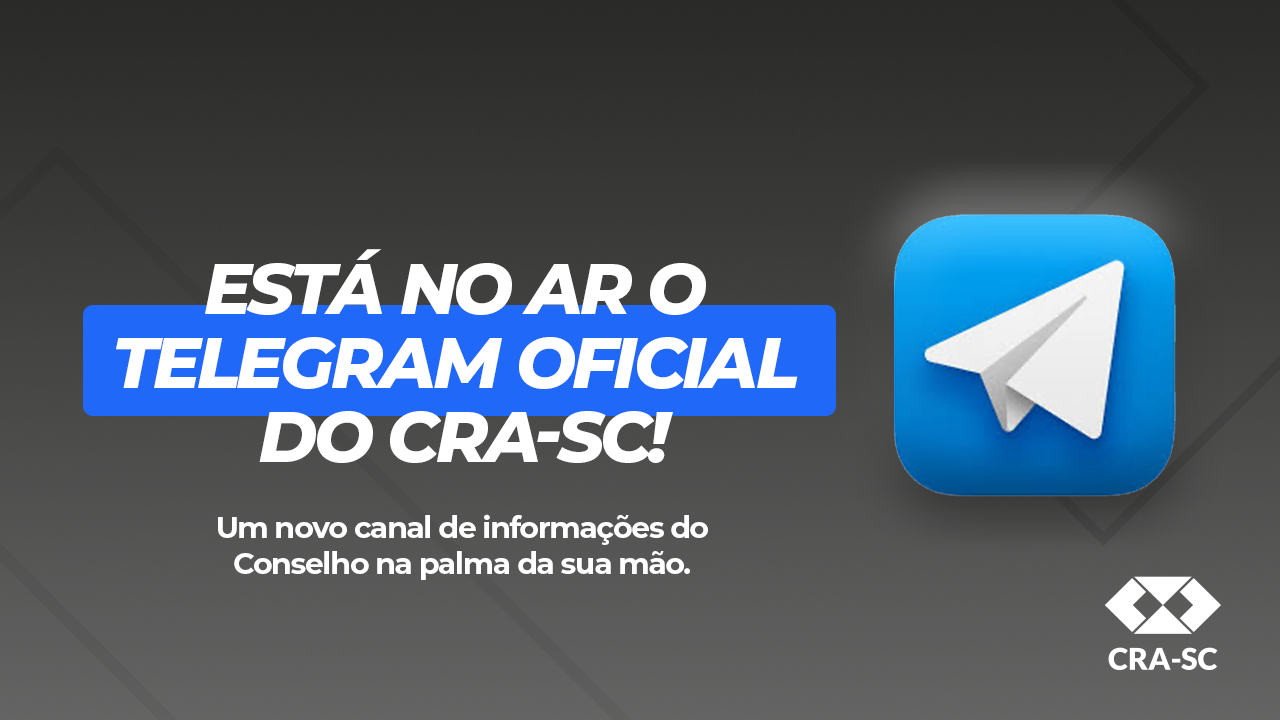You are currently viewing Está no ar o Telegram do CRA-SC!