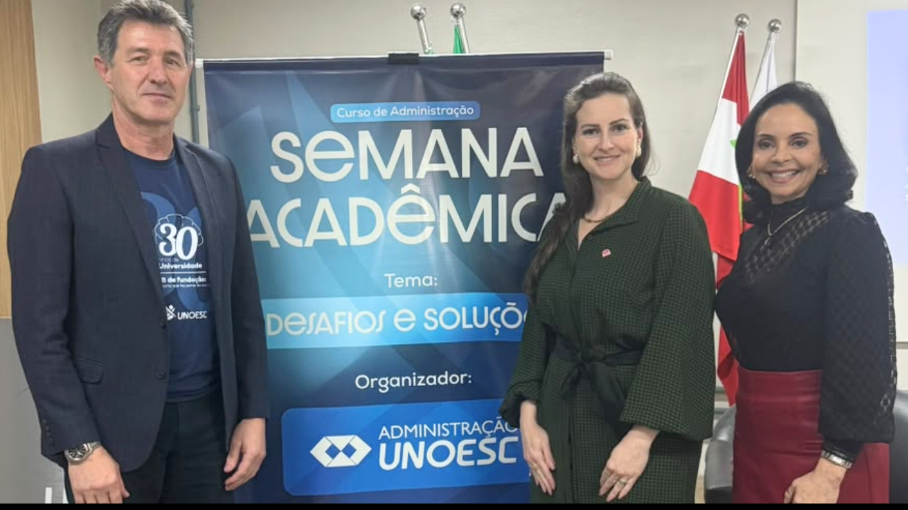 No momento, você está visualizando CRA-SC participa da abertura da Semana Acadêmica de Administração da Unoesc Chapecó